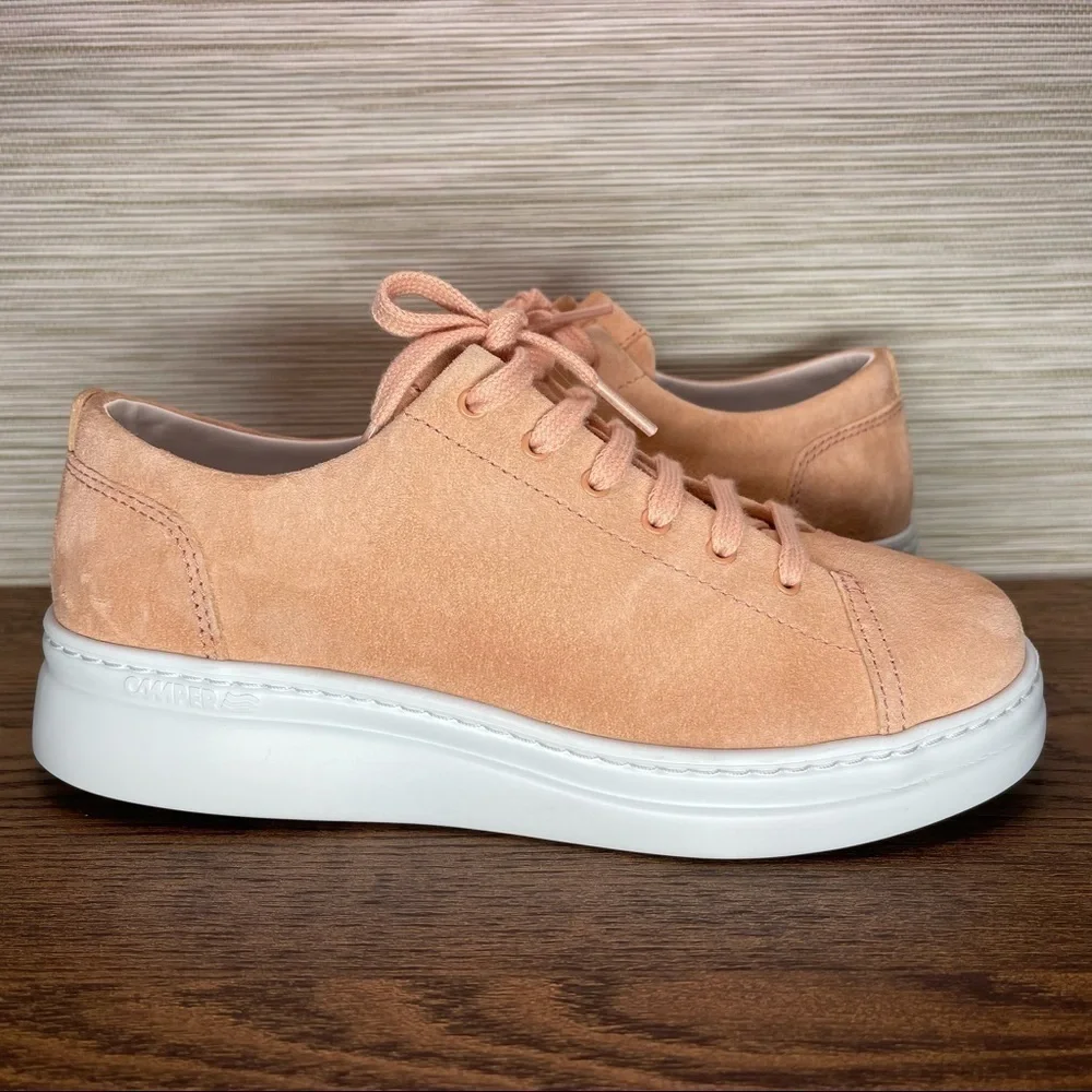 Camper Runner Up Sneakers in Light Pink Nubuck Leather Size 8 EU38